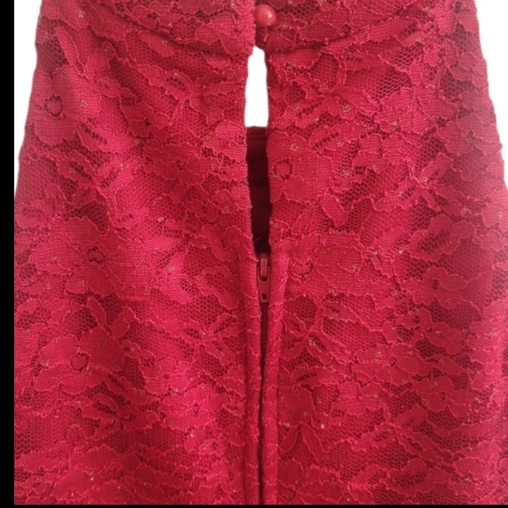 Girls Sz 12 Princess Sleeveless Speechless Lace Bodice Sparkly Embellish Waist - Picture 8 of 11